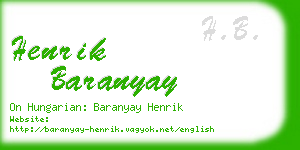 henrik baranyay business card